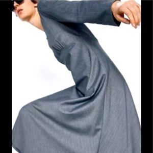 NEW ZARA DEEP V GREY DRESS